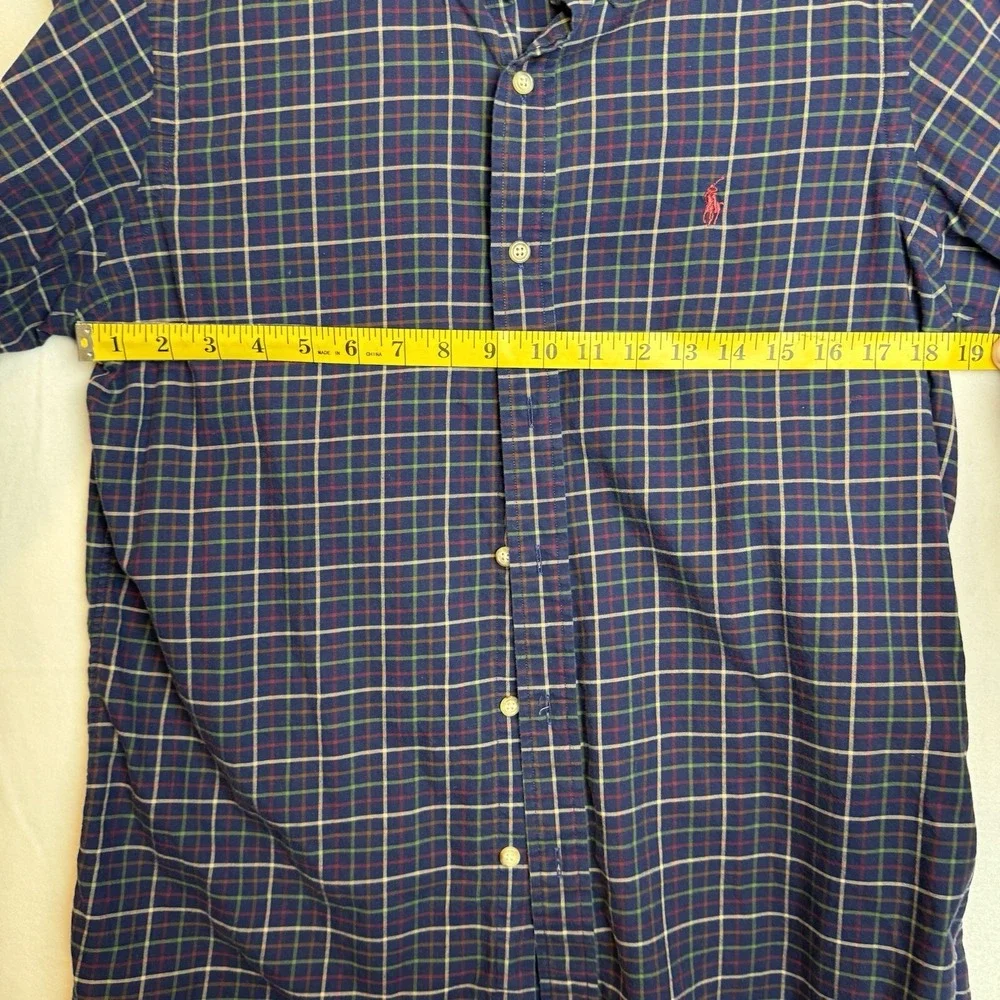 POLO RALPH‎ LAUREN Long Sleeve Button Up Shirt  Plaid Medium Pony RN 41381